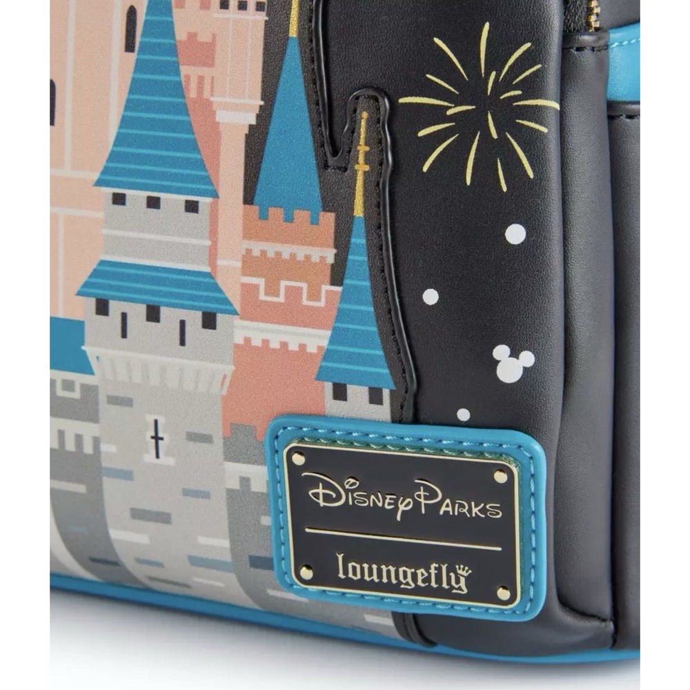 NWT Loungefly Disney Parks light Up Fireworks Cinderella Castle Backpack WOW! - Picture 5 of 11